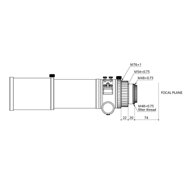 OPT Refrator apocromático Radian AP 75/405 Petzval OTA