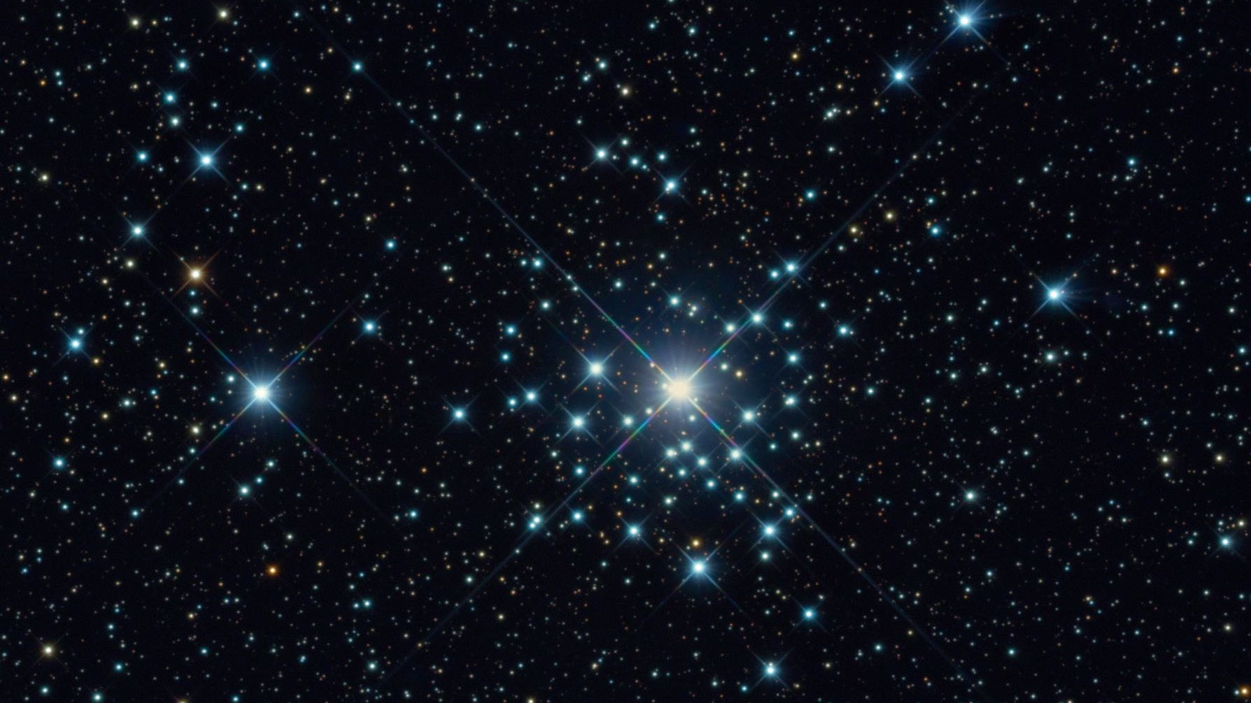 O aglomerado estelar NGC 2362 na constelação Cão Maior, registado com um telescópio RC de 20 polegadas com 4492 mm de distância focal. Bernhard Hubl e CEDIC Team / CCD Guide 
