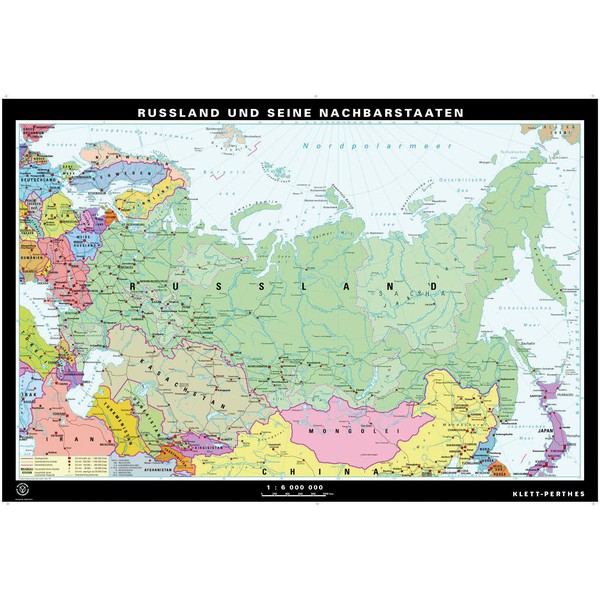 Klett-Perthes Verlag Mapa Rússia, físico/político (ABW)