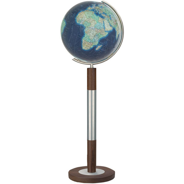 Columbus Globo com pedestal Duo Azzurro Stainless Steel/ Wenge 40cm