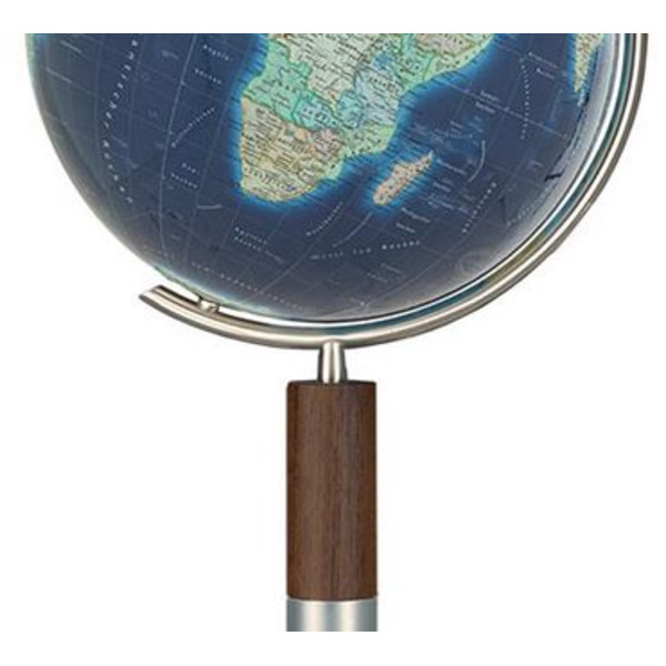 Columbus Globo com pedestal Duo Azzurro Stainless Steel/ Wenge 40cm