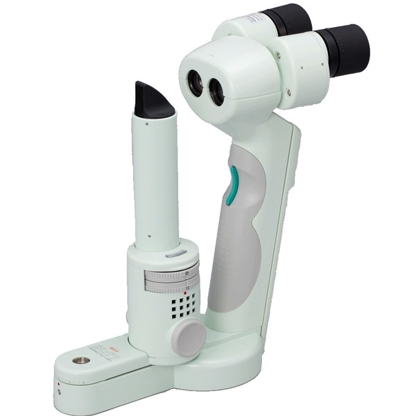 Kowa SL-17 hand held slit lamp, green