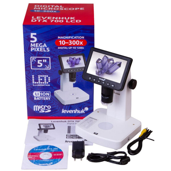 Levenhuk Microscópio DTX 700 LCD 10-300x 5MP LED