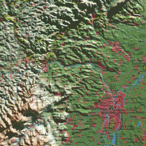 3Dmap Mapa regional Le Massif des Vosges