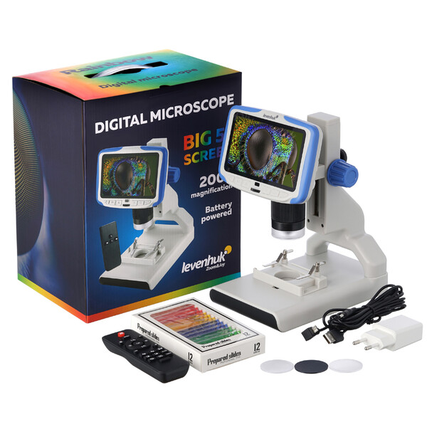 Levenhuk Microscópio Rainbow DM500 2MP 1/2.9" 2.8µm 7-50x LCD CMOS Color Digital