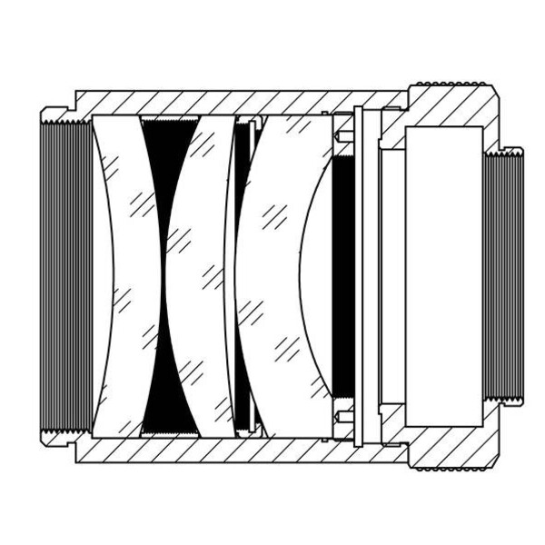 TS Optics Flattener/Reducer 0,8x AP 102/714