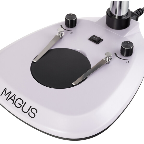 MAGUS Microscópio stéreo 8T 6.5x-55x trino Greenough 3W LED