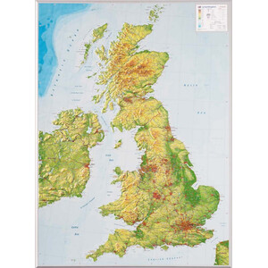 Georelief Mapa Great Britain 3D relief map