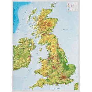 Georelief Mapa Great Britain 3D relief map