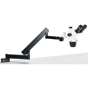 Euromex Microscópio estéreo zoom NZ.1703-AP, NexiusZoom EVO, 6,5x a 55x braço articulado com grampo de mesa, sem iluminação, trino