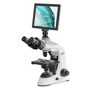 Kern Microscópio Digitalmikroskop-Sets, OBE 134T241, digital, 1,25 Abbe-Kondensor, fix, USB 2.0, 40-1000x, 3W LED, 5 MP, Tablet