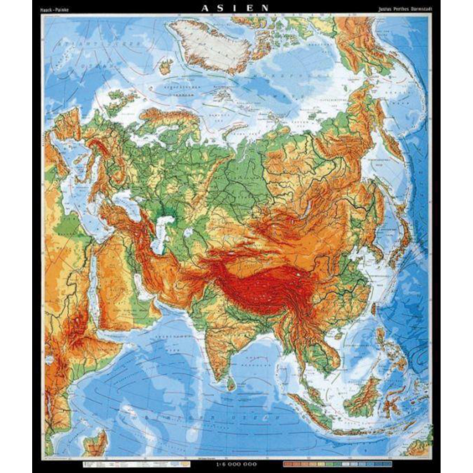 Klett Perthes Verlag Mapa De Continente Ásia Física 5502
