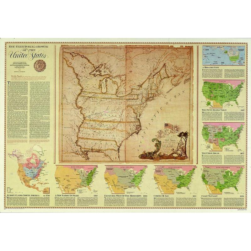 National Geographic Mapa EUA / Desenvolvimento de regiões
