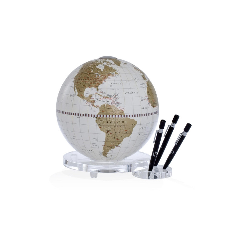 Zoffoli living Globo Zoffoli Desk Globe Balance white/ gold with pen holder