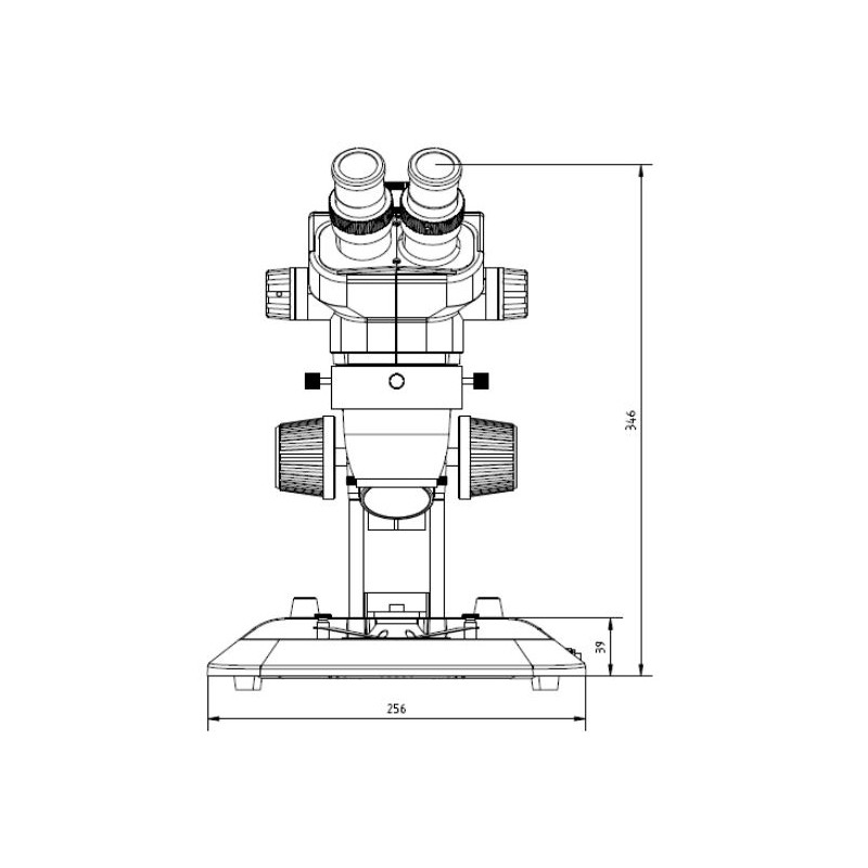 Euromex Microscópio estéreo zoom NZ.1902-S, 6.7-45x, Zahnstange, Auf-u. Durchlicht, bino