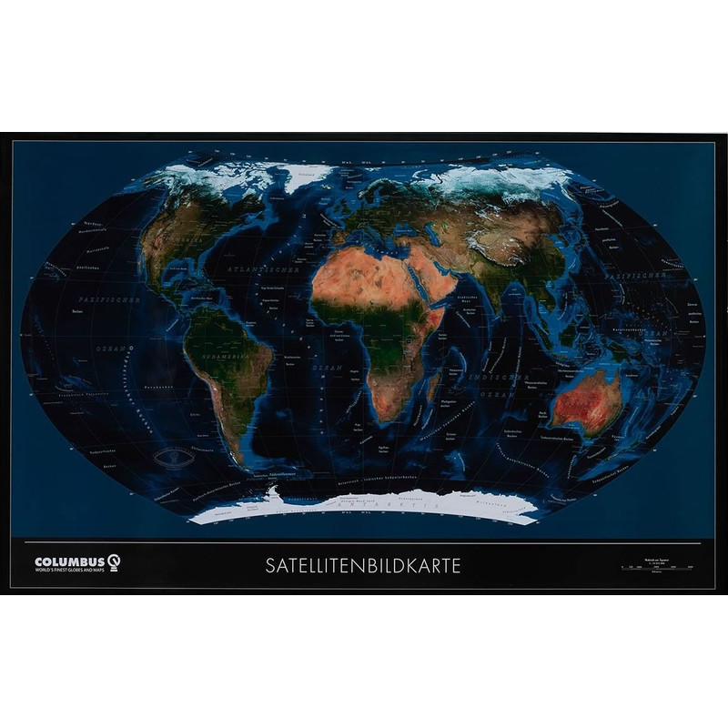 Columbus Mapa-mundo por satélite compatível com OID (meio)