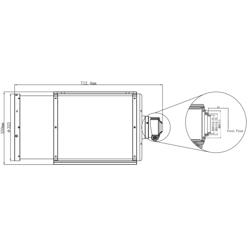 Omegon Telescópio Teleskop Aspherical Cassegrain 260/1300 OTA