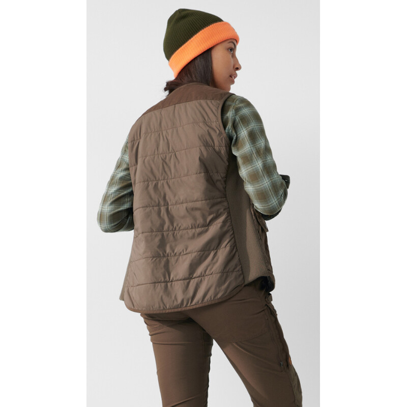 Fjällräven Forest Wool Padded Vest W, 633 Dark Olive, L