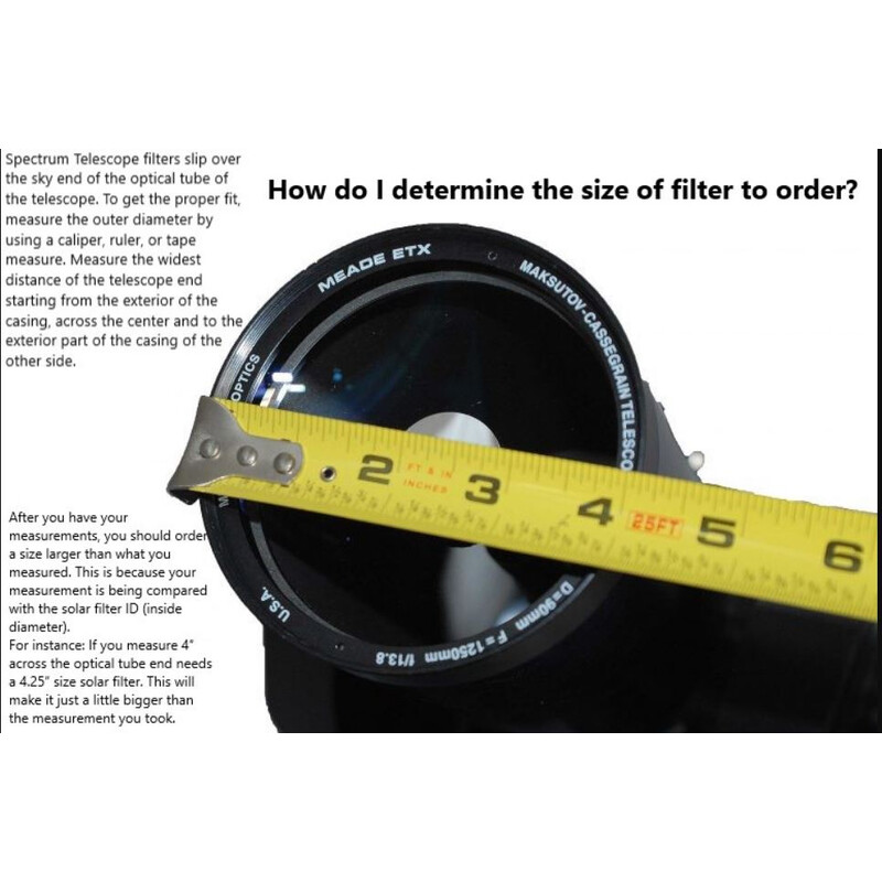 Spectrum Telescope Filtro Glass Solar 101mm