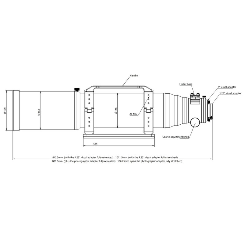 Askar Refrator apocromático Apochromatischer Refraktor AP 130/1000 130PHQ OTA