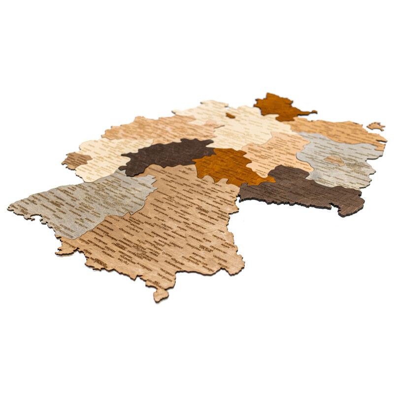 Abraham Wood Decor Mapa Deutschland Puzzle aus Holz (60 x 80 cm)