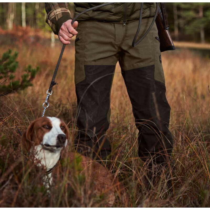 Härkila Driven Hunt HWS Lederhose, Willow green/Shadow brown, Gr. 50