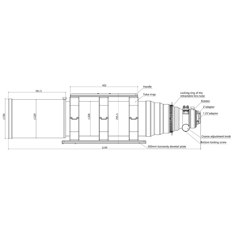 Askar Refrator apocromático AP 203/1421 OTA