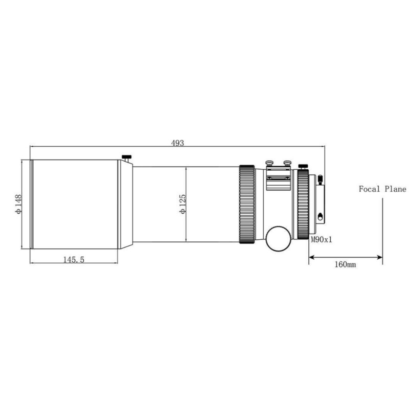 Askar Refrator apocromático AP 108/600 Quintuplet OTA