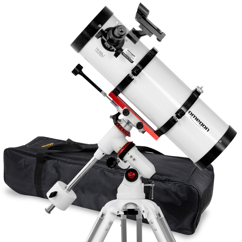 Omegon Telescópio Teleskop Advanced 130/650 EQ-320 + - Estojo de transporte para tubos óticos de 5''